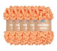 JubileeYarn Fun Finger Loops Yarn - Polyester Jumbo Weight Loop Yarn - 100g/Skein - Nectar - 5 Skeins