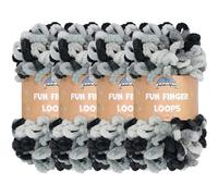 JubileeYarn Fun Finger Loops Yarn - Polyester Jumbo Weight Loop Yarn - 100g/Skein - Nemesis - 4 Skeins