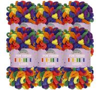 JubileeYarn Fun Finger Loops Yarn - Polyester Jumbo Weight Loop Yarn - 100g/Skein - Quasar - 6 Skeins