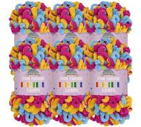JubileeYarn Fun Finger Loops Yarn - Polyester Jumbo Weight Loop Yarn - 100g/Skein - Russo - 6 Skeins