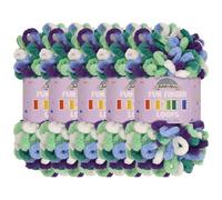 JubileeYarn Fun Finger Loops Yarn - Polyester Jumbo Weight Loop Yarn - 100g/Skein - Rustin - 5 Skeins