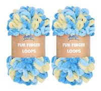 JubileeYarn Fun Finger Loops Yarn - Polyester Jumbo Weight Loop Yarn - 100g/Skein - Tyche - 2 Skeins