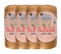 JubileeYarn Get It Twisted Yarn - 100g/Skein DK Worsted Polypropylene - HAARP - 4 Cones