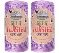 JubileeYarn Get It Twisted Yarn - 100g/Skein DK Worsted Polypropylene - Plum Island - 2 Cones