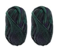 JubileeYarn Mesh Fishnet Yarn - 200g/Skein Chunky Acrylic - Moss - 2 Skeins