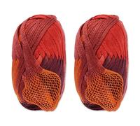 JubileeYarn Mesh Fishnet Yarn - Chunky Acrylic - 200g/Skein - Shades of Red - 2 Skeins