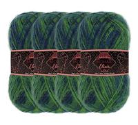 JubileeYarn Mohair Elixir Yarn - 50g/Skein Baby Wool Blend - Blue Lagoon - 4 Skeins
