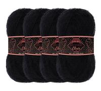JubileeYarn Mohair Elixir Yarn - 50g/Skein Baby Wool Blend - Chocotini - 4 Skeins