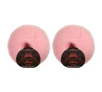 JubileeYarn Mohair Elixir Yarn - 50g/Skein Baby Wool Blend - Dragonfruit Daiquiri - 2 Ball