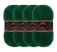 JubileeYarn Mohair Elixir Yarn - 50g/Skein Baby Wool Blend - Forbidden Fruit - 4 Skein