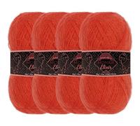 JubileeYarn Mohair Elixir Yarn - 50g/Skein Baby Wool Blend - Mimosa - 4 Skeins