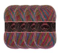 JubileeYarn Mohair Elixir Yarn - 50g/Skein Baby Wool Blend - Peach Bellini - 4 Skeins