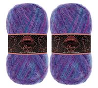 JubileeYarn Mohair Elixir Yarn - 50g/Skein Baby Wool Blend - Purple Haze - 2 Skein