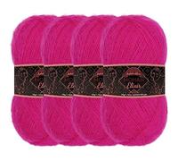 JubileeYarn Mohair Elixir Yarn - 50g/Skein Baby Wool Blend - Violet Fizz - 4 Skeins