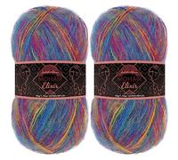 JubileeYarn Mohair Elixir Yarn - 50g/Skein Baby Wool Blend - Waikiki Beachcomber - 2 Skeins