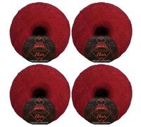 JubileeYarn Mohair Elixir Yarn - 50g/Skein Baby Wool Blend - Woo Woo - 4 Balls