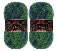 JubileeYarn Mohair Elixir Yarn - Baby Wool Blend - 50g/Skein - Blue Lagoon - 2 Skeins