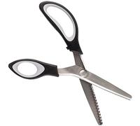 JubileeYarn Professional Grade Pinking Shears - 9.5" Serrated Stainless Steel - Black & Grey - 1 Pair
