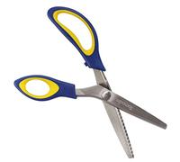 JubileeYarn Professional Grade Pinking Shears - 9.5" Serrated Stainless Steel - Blue & Yellow - 1 Pair