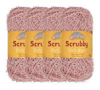 JubileeYarn Scrubby Dish Yarn - 50g/Skein Dishcloth Polyester - Pink - 4 Skeins