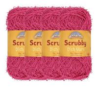 JubileeYarn Scrubby Dish Yarn - Dishcloth Polyester - 50g/Skein - Rosewood - 4 Skeins