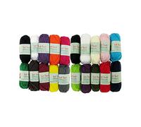 JubileeYarn Soft Touch Bonbon Yarn - 10x10g Mini Balls - Acrylic Sock Weight - Assortment 97-2 Packs
