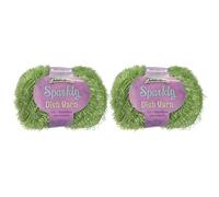 JubileeYarn Sparkle Dish Scrubby Yarn - Worsted Weight - 50g/Skein - 103 Lime Green - 2 Skeins