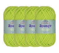 JubileeYarn Spongy Dish Yarn - Worsted Nylon Dishcloth - 50g/Skein - Lime Green - 4 Skeins