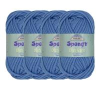 JubileeYarn Spongy Dish Yarn - Worsted Nylon Dishcloth - 50g/Skein - Sapphire - 4 Skeins