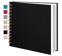 Jubilife Mini Scrapbook 17.5x17.5 CM Linen Photo Album Kraft White Pages Memory Book for Wedding, Baby, Family, Graduation, Travel & Vacation Memories