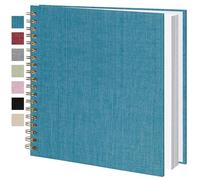 Jubilife Scrapbook 25.5x25.5 CM Linen Photo Album Kraft White Pages Memory Book for Wedding, Baby, Family, Graduation, Travel & Vacation Memories