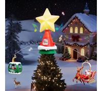 Jubilin Christmas Tree Tip Star, Christmas Star for Christmas Tree Deco, LED Christmas Decor with Music and Pendant for Kids
