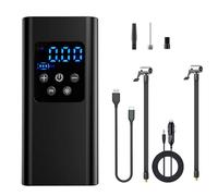 Jubilofex Car Tire Inflator - Easy Use Vehicle Air Pump, Portable Tyre Compressor | Rapid Inflation Tool with Digital Pressure Display, Auto emergencies Pump for, Sports Ball, Motorbike, RV Use