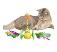 Jubilofex Cat Teaser Toy - Chick Shape Cat Interactive Toys | Interactive Pet Supplies Kitten Entertainment Ball for Training Play Apartment Backyard Travel Carpets Indoor Home Garden Floors