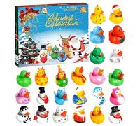 Jubilofex Christmas , Countdown Decorations Duck, 24 Days Mini Figurines Collection Toys Teen Adults Home Party Decoration