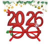 Jubilofex Christmas Glasses - 2026 Photo Booth Props | Festive Party Glasses,For Office Dinner Christmas Carol Family Meeting Theme Event Party Parade New