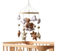 Jubilofex Cot Mobile - Boho Cartoon Cloud Star Soft - Double Rabbit Cot Mobile,for Cradle Bedroom Kids Room Calming Playful Suffering
