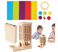 Jubilofex Educational Game of Sticks for Learning to Count | Educational Mathematical Wooden Dice Game - Colorful Playful Activity for Early Development - Ideal Birthday and Party