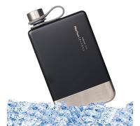 Jubilofex Flat Water Bottles for Travel, Stainless Steel Bottle | Portable Lightweight Travel Water Bottle, Washable Alcohol Resins for Camping Outdoor Outgoing Hiking Hiking