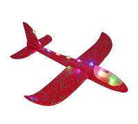 Jubilofex Foam Airplane Glider - Hand Throw Air Jets Toy | 48cm Large Wing Plane Model, Outdoor Flights Toy For Children, Interactive Aerodynamic Aircraft For Boys Girls Park Garden Backyard Play