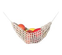 Jubilofex Fruit Hammock - Macrame Basket, Hanging Storage | Handwoven Boho Under Cabinet Sling for Banana Vegetable Display, RV Kitchen Boat Living Room Decor Net Organizer Rustic Space Saver