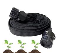 Jubilofex Garden Seep Hose - Leak Proof Flat Anti Kink 15M Waterproof Double Layer for Garden Lawn Trees Greenhouse Irrigation