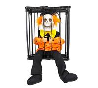 Jubilofex Halloween Animated Decorations - Sensor Skeleton Figure, Screaming Spirit Toy | Haunted House Dangling Skull Ghost Sound