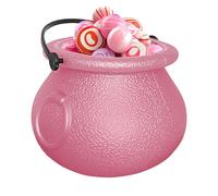 Jubilofex Halloween Candy Bucket | Candy Bucket Witch Cauldron with Handle | Portable Party Accessories Home Decor for Adults Boys Girls