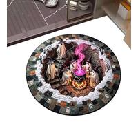 Jubilofex Halloween Illusion Rug Quilted Witch Hat Ghost Illusion Rug