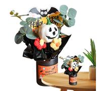 Jubilofex Halloween Pumpkin Flowers,Autumn Pumpkin Bouquet - Artificial Flowers with Eucalyptus Leaves Indoor Table Centerpiece for Mantel Party Decoration Halloween Atmosphere