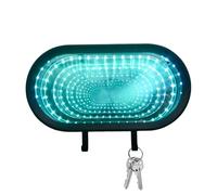 Jubilofex Infinity Garage Key Holder - Illuminated Rechargeable Key Hanger Fixture, Mechanical Style Wall Decor | Dad Husband Male Teens Automobile Fans House Office Foyer Workshop Organizer