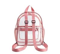Jubilofex Kindergarten Clear Back Pack - Preschool Bag, Vinyl Bookbag | Lightweight See Through Backpack with Compartments for Books Snacks Toys, Travel Rucksack for Children Nursery School Important