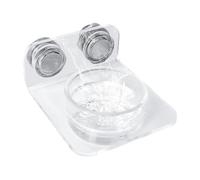 Jubilofex Magnetic Reptile Feeding Station - Strong Suction Cup Feeding Bowl, Easy Installation Resin , Double Cup Holder | Gecko Feeding Station for Lizards Chameleons Tree Frogs Terrarium