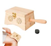 Jubilofex Massage Box for the Body | Wooden Abdominal Massage | Ergonomic Massage Aid with Strap for Belly Waist Back Arms Knees Women Men Adults